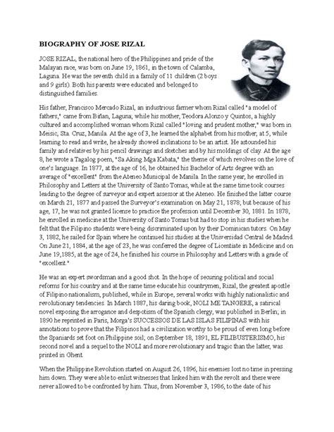 josie rizal age|José Rizal .